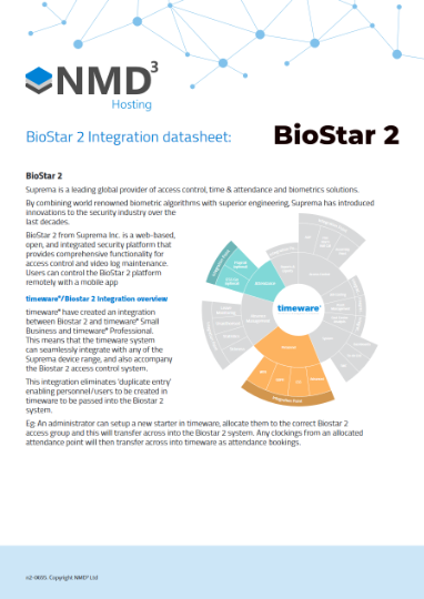BioStar 2 Integration datasheet